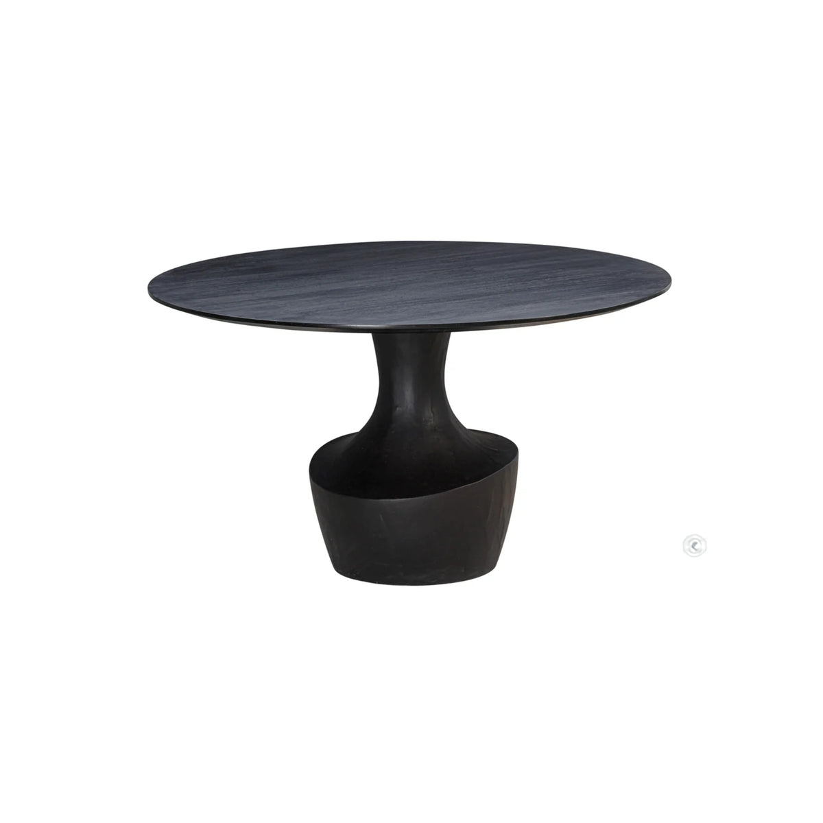 54"R BLACK ROUND DINING TABLE