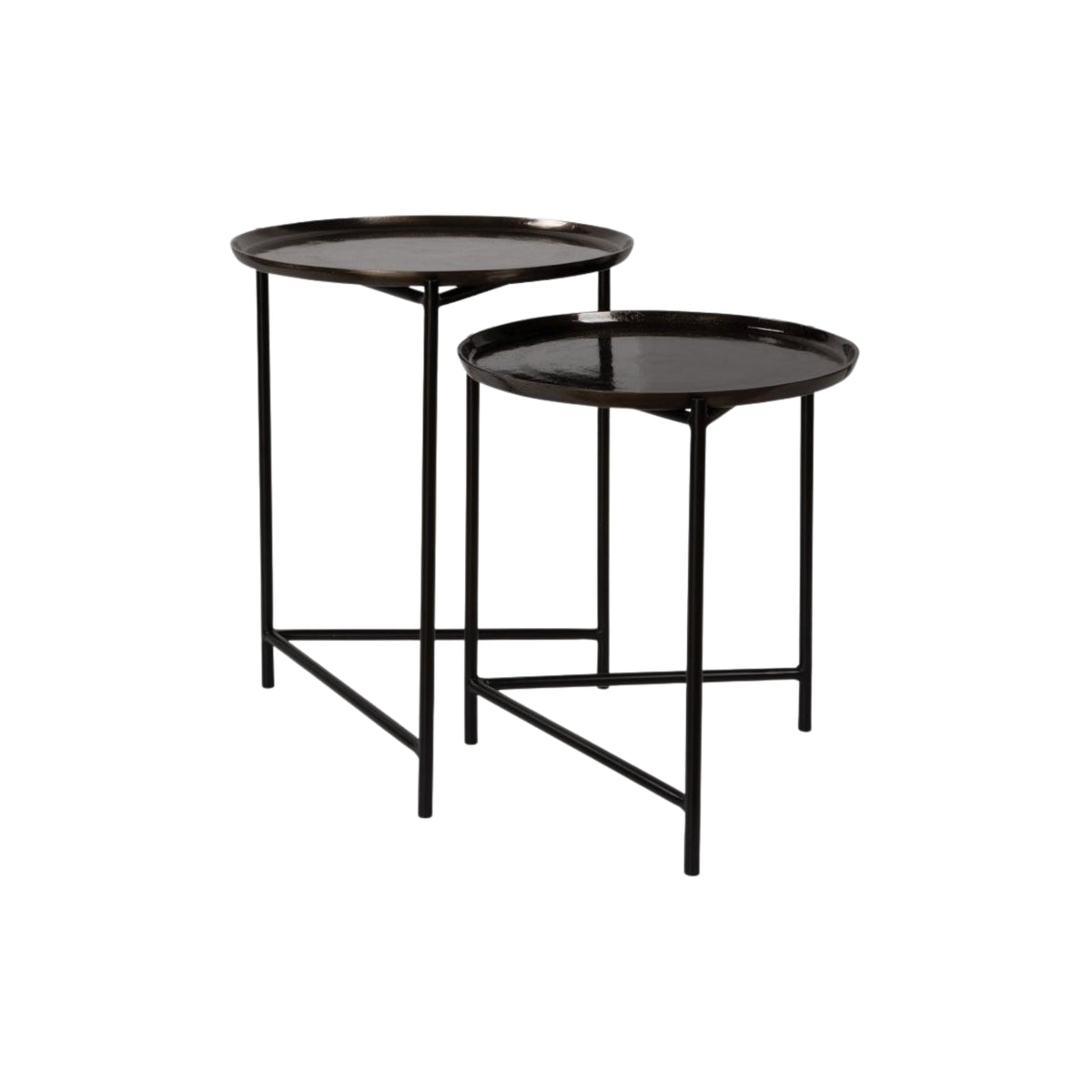 BLACK NESTING TABLE SET