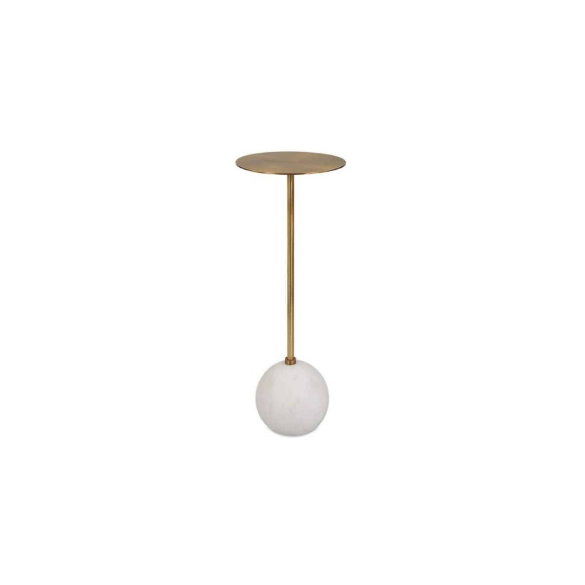 8.5"R WHITE &amp; GOLD DRINK TABLE