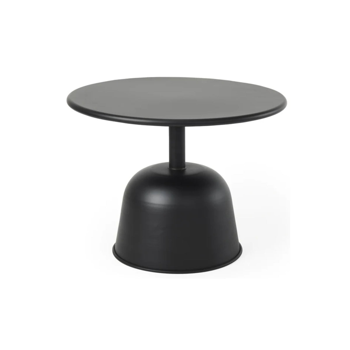 20"R MATTE BLACK METAL ACCENT TABLE