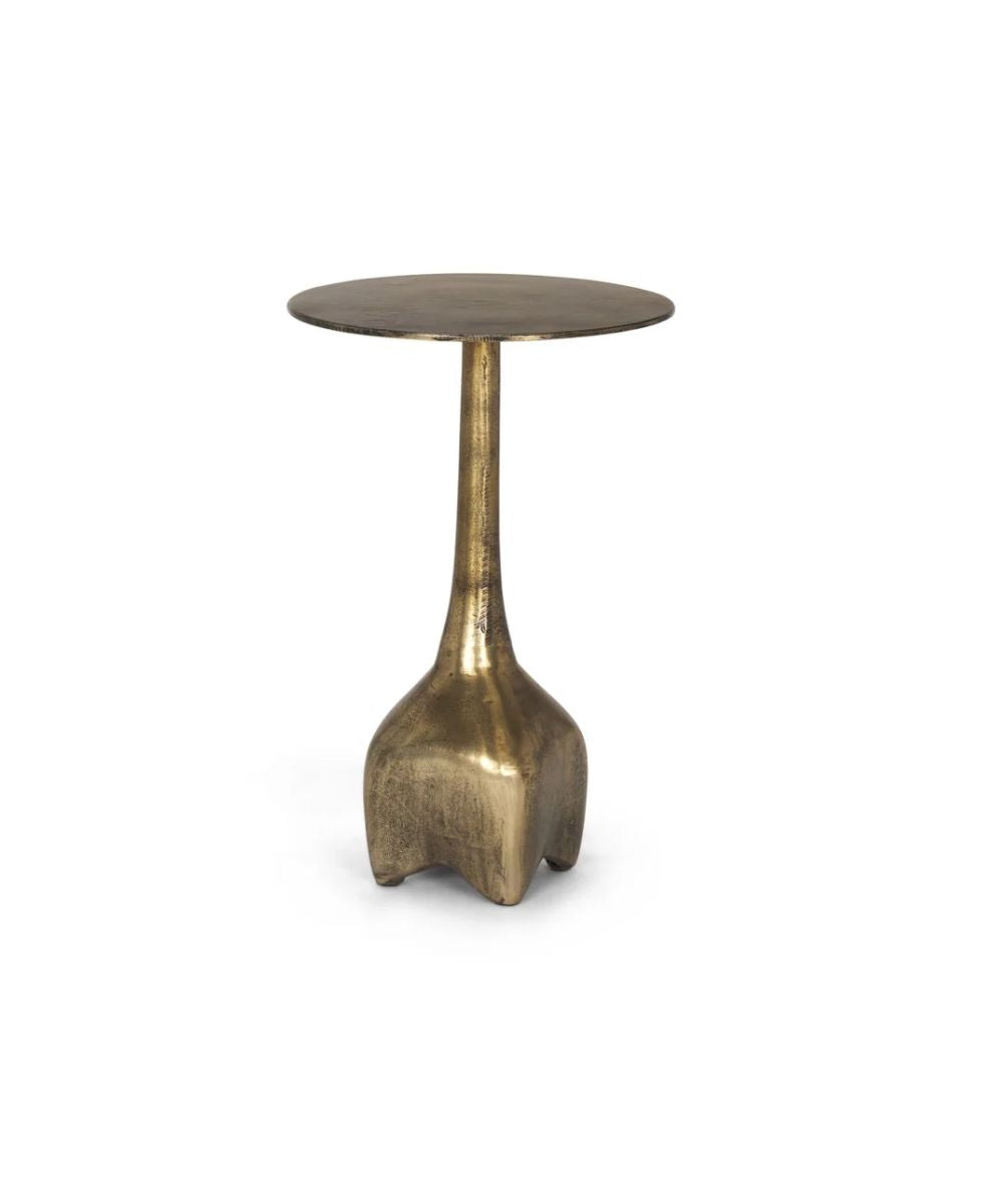 13"L GOLD METAL ACCENT TABLE