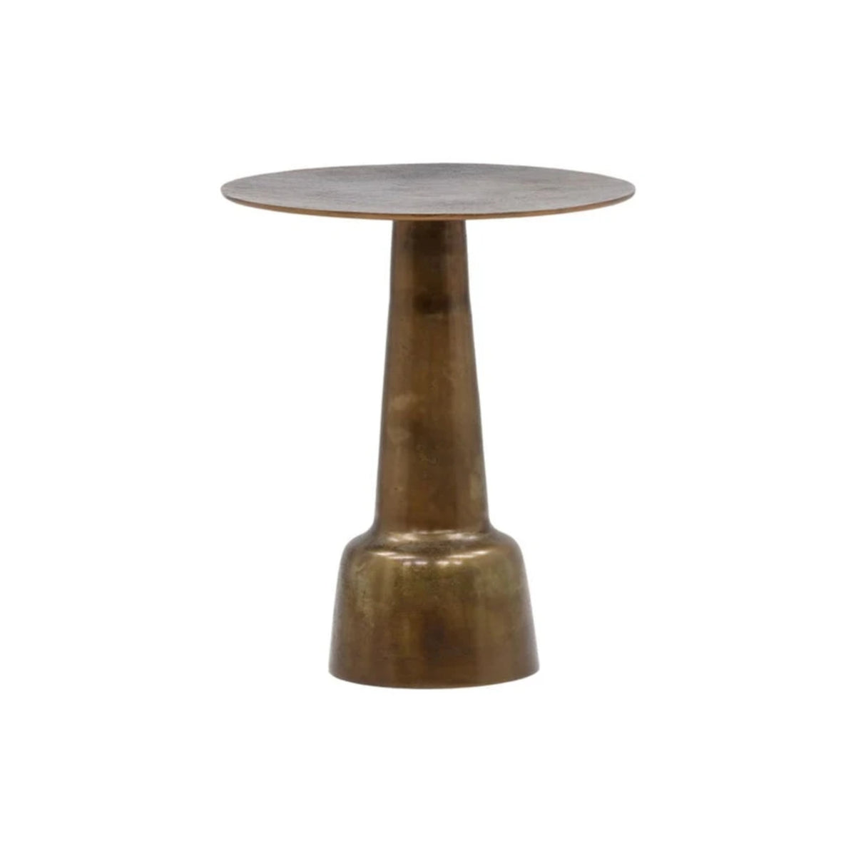 21"R ANTIQUE BRASS SIDE TABLE