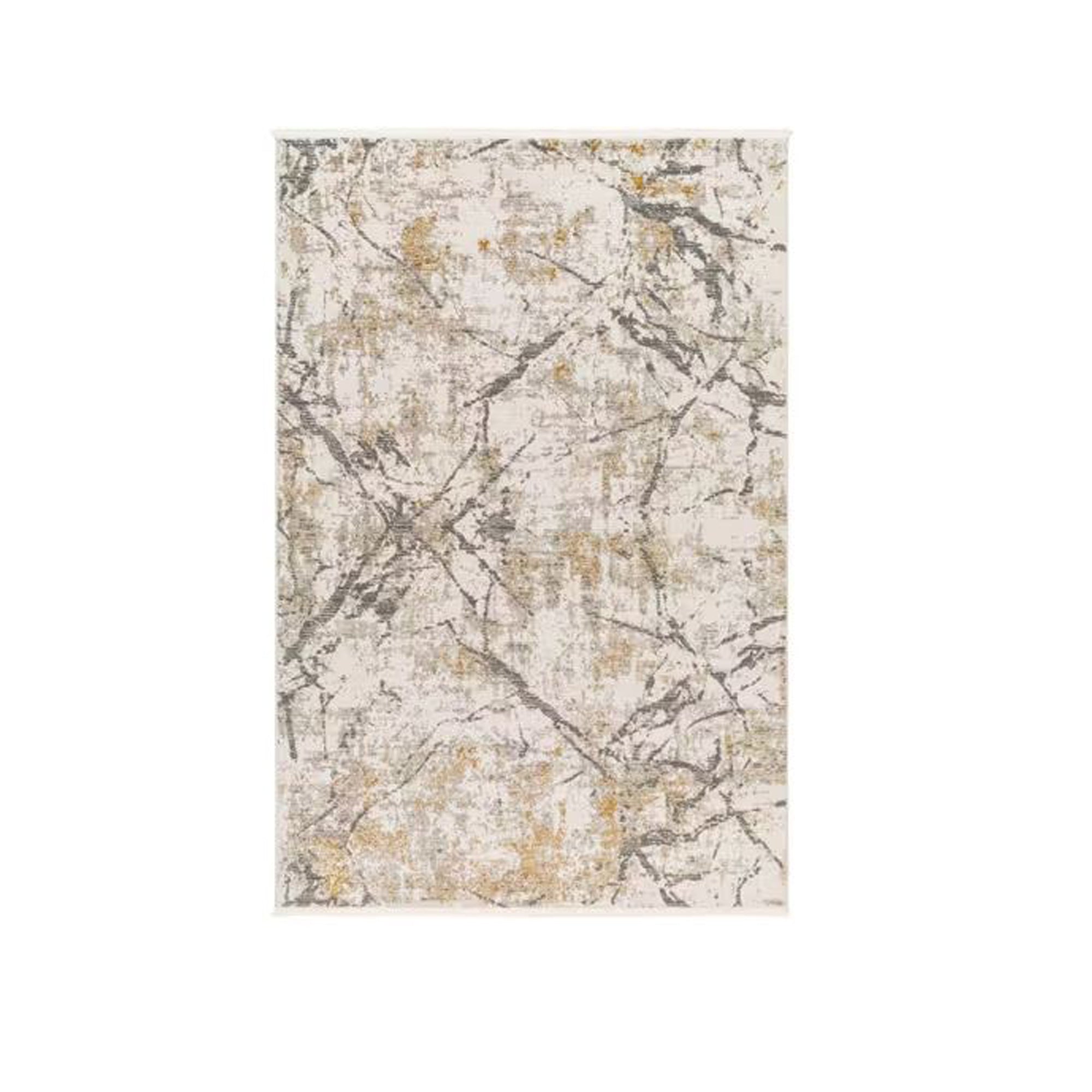 GRAY &amp; GOLD RUG 7.10 X 10
