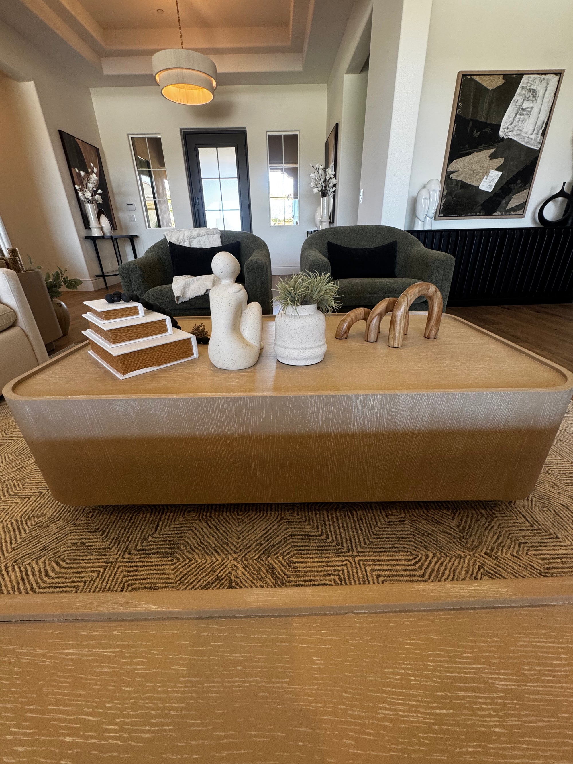 55"L ROUNDED RECTANGLE COCKTAIL TABLE 2