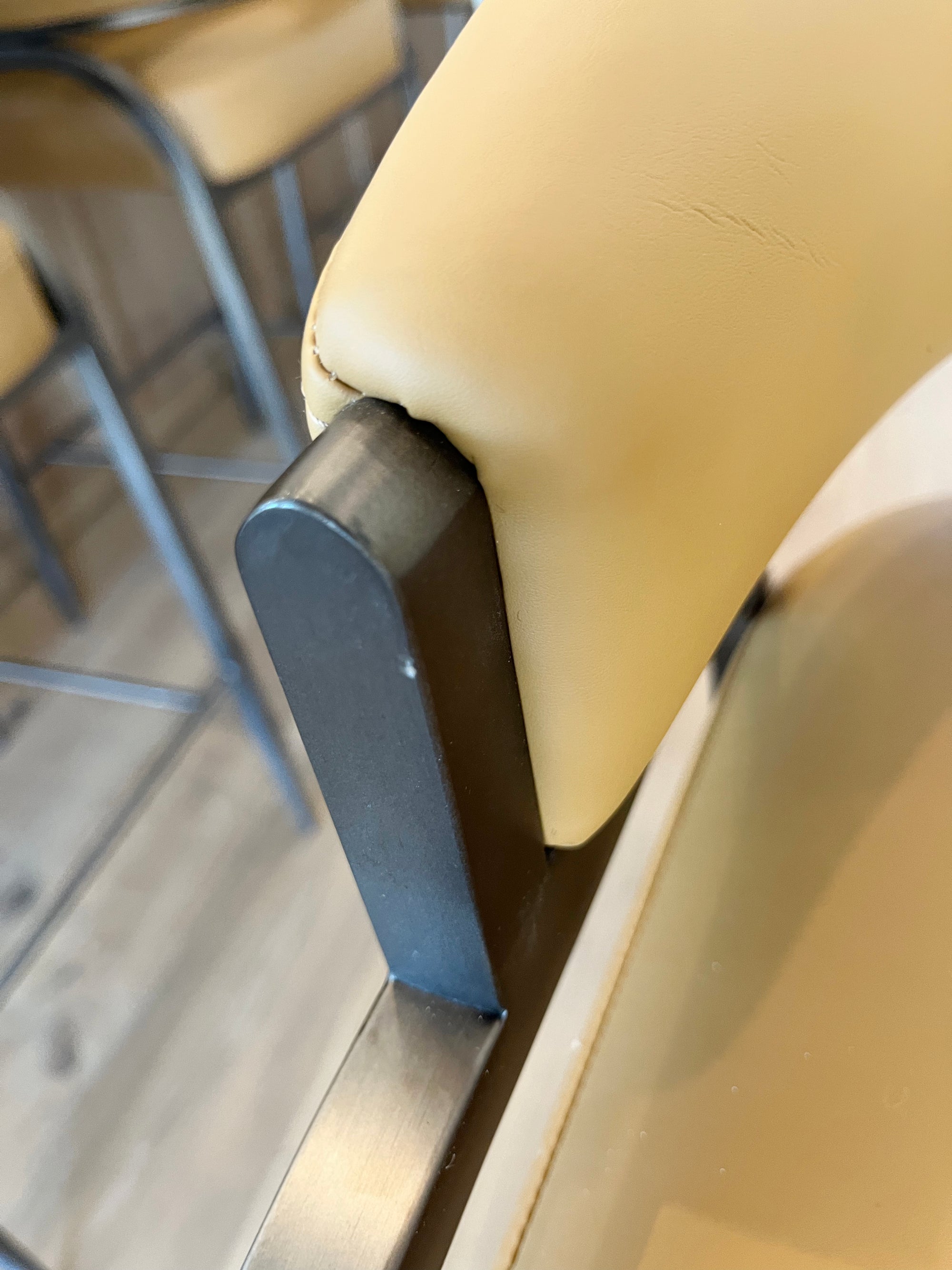 CAMEL LEATHER COUNTER STOOL 6