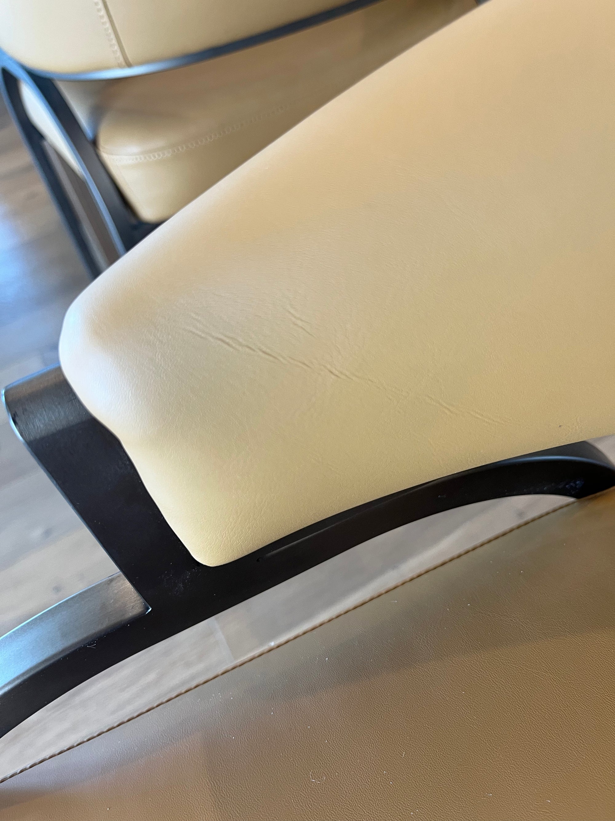 CAMEL LEATHER COUNTER STOOL 6