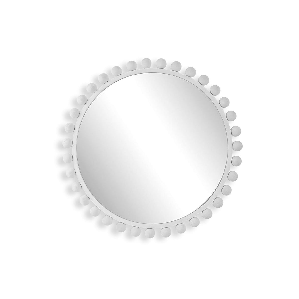 WHITE ROUND MIRROR