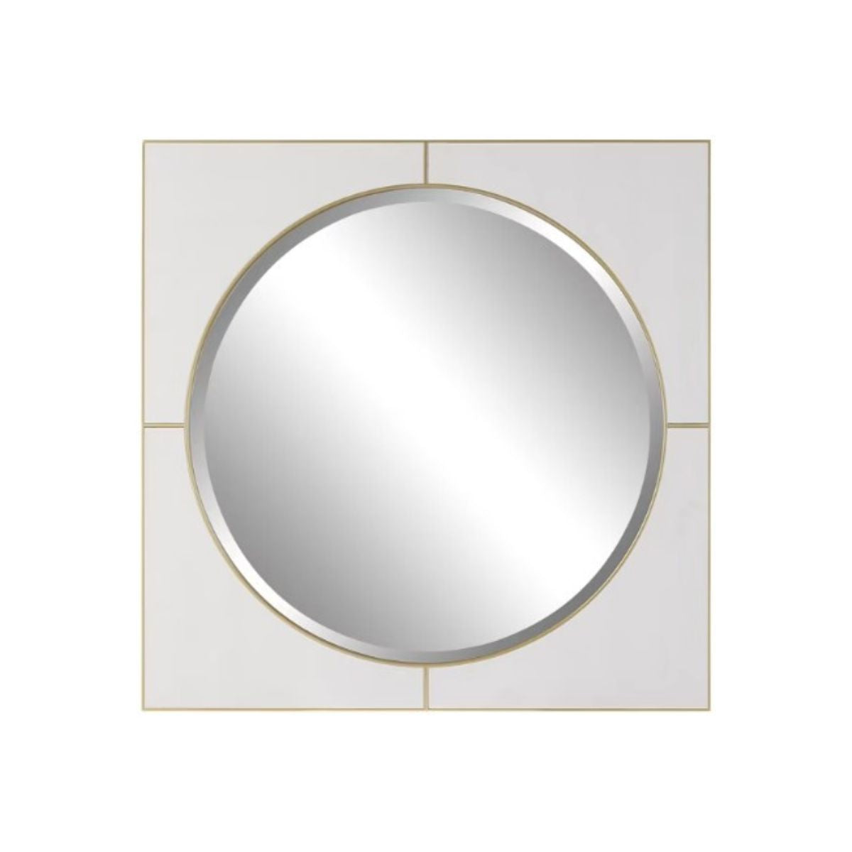 40IN WHITE SQUARE MIRROR NL