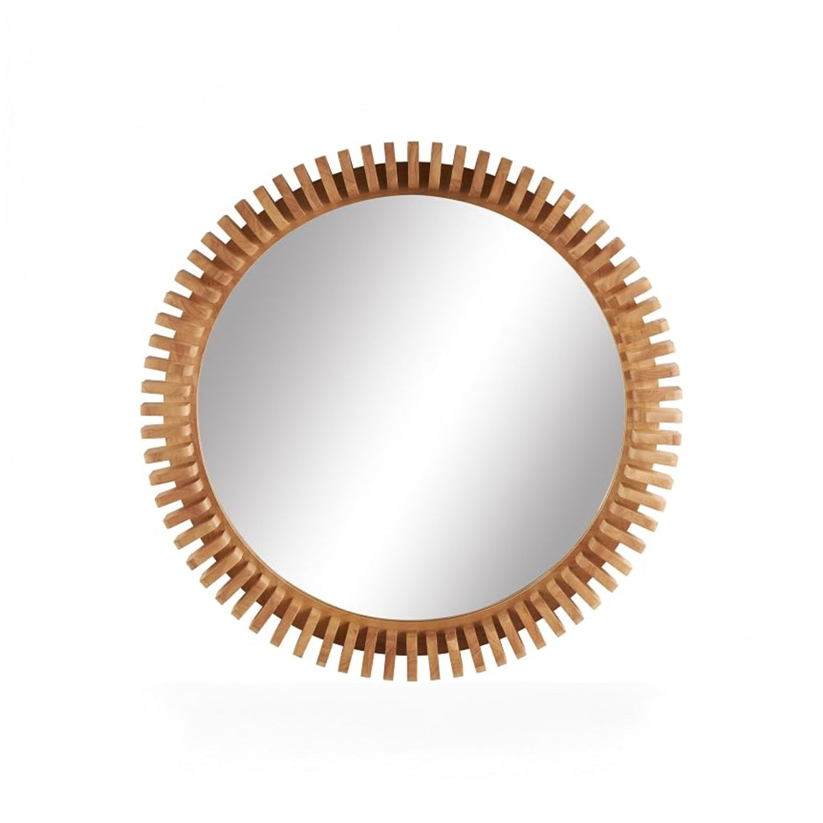 32IN ROUND WOOD MIRROR
