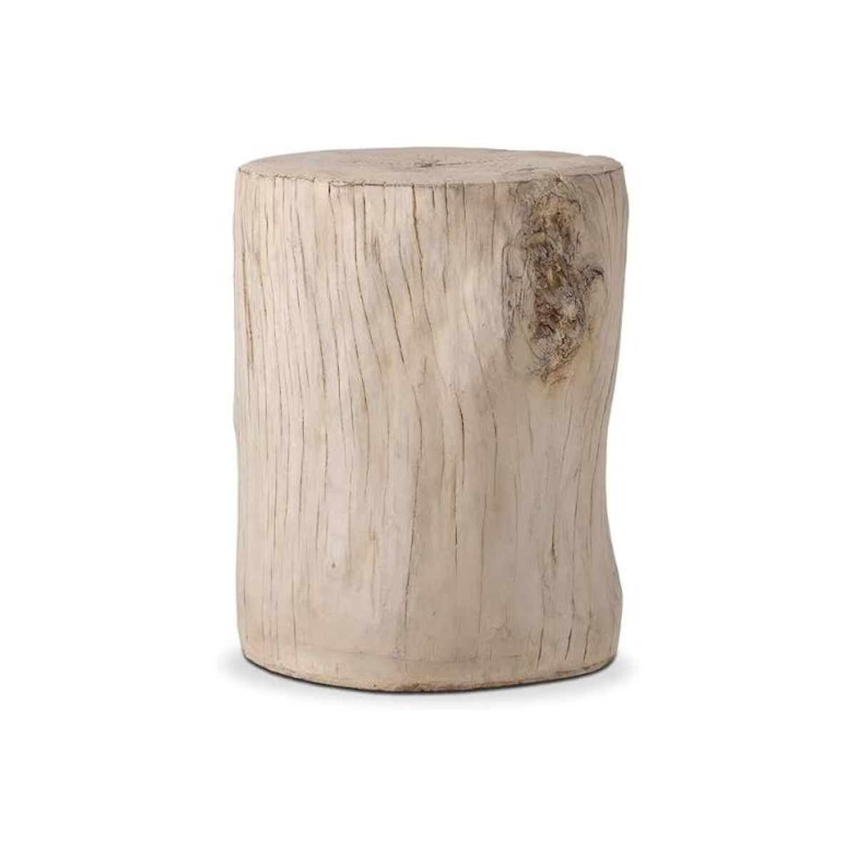 17"R FAUX WOOD OUTDOOR STOOL