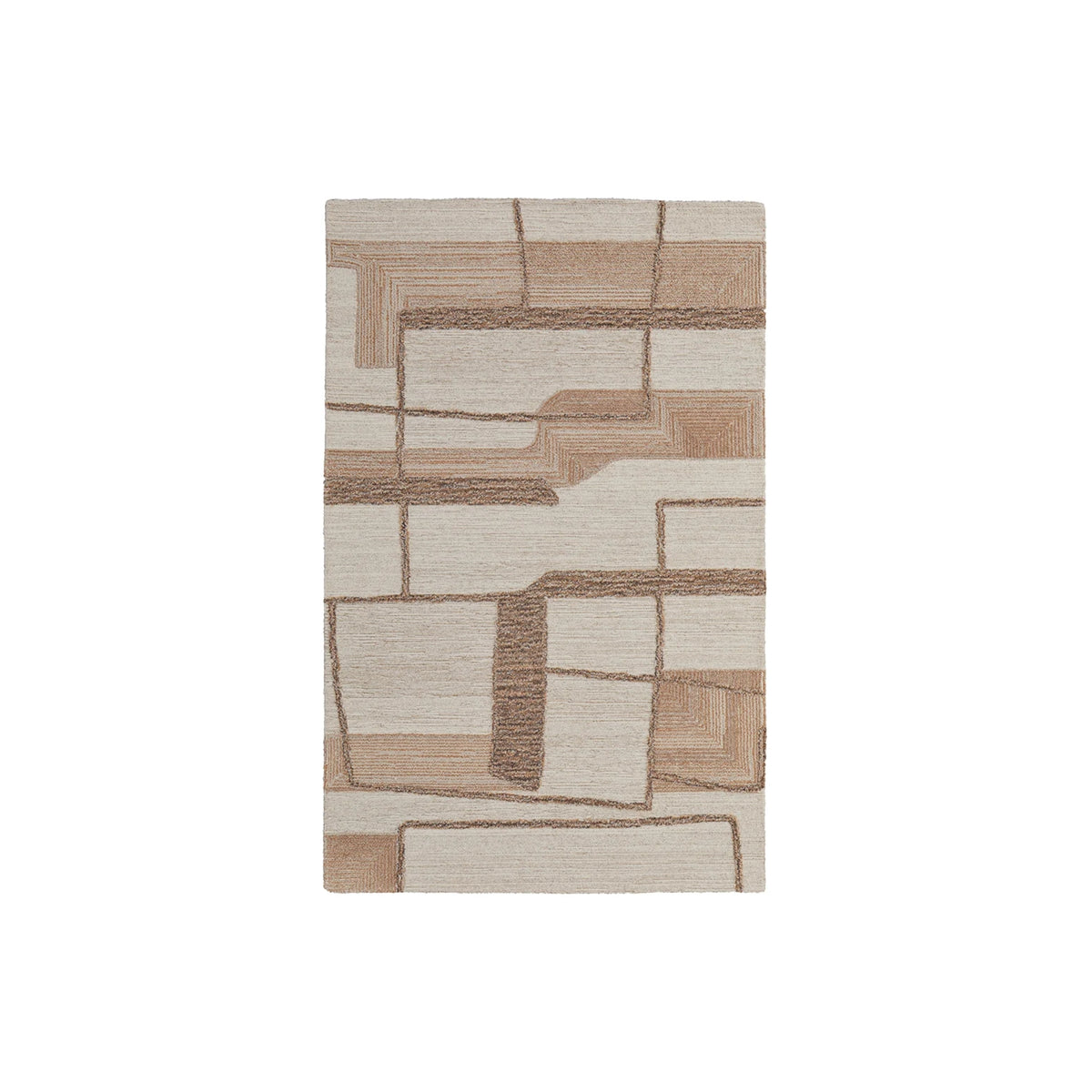 ABSTRACT IVORY BEIGE RUG 12X15