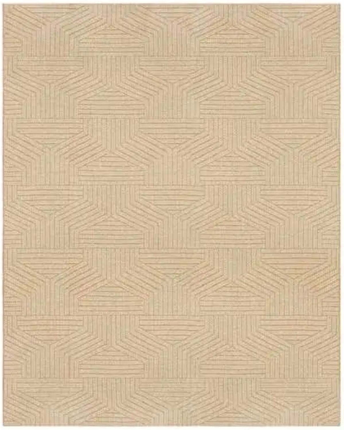 NATURAL WOVEN PATIO RUG 8'X10'