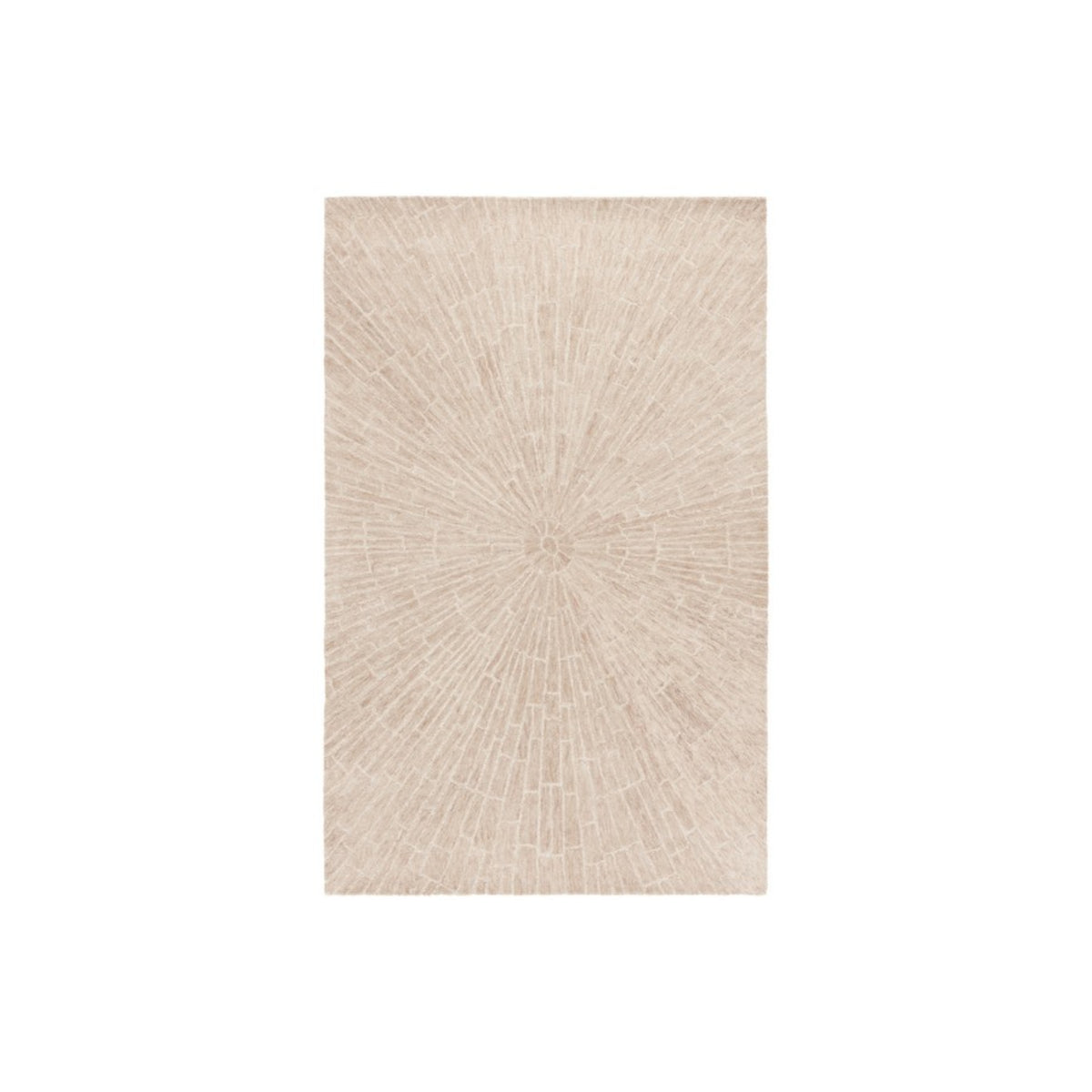CONCENTRIC CIRCLES LT. BROWN IVORY RUG 8'X10'