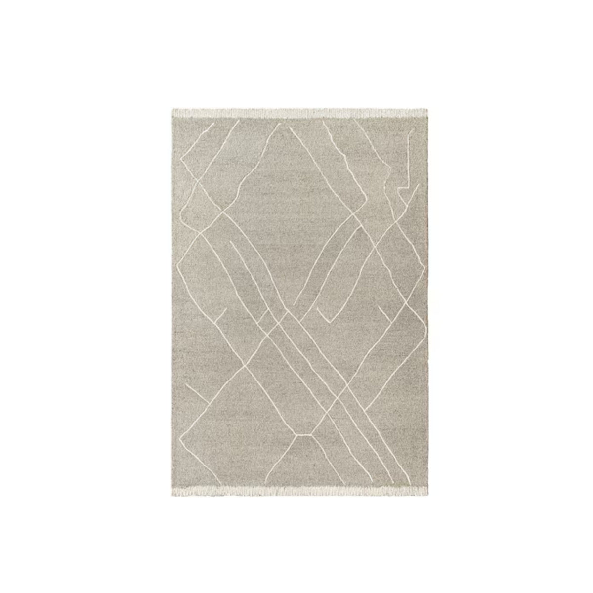 GREY CREAM RUG 9X12