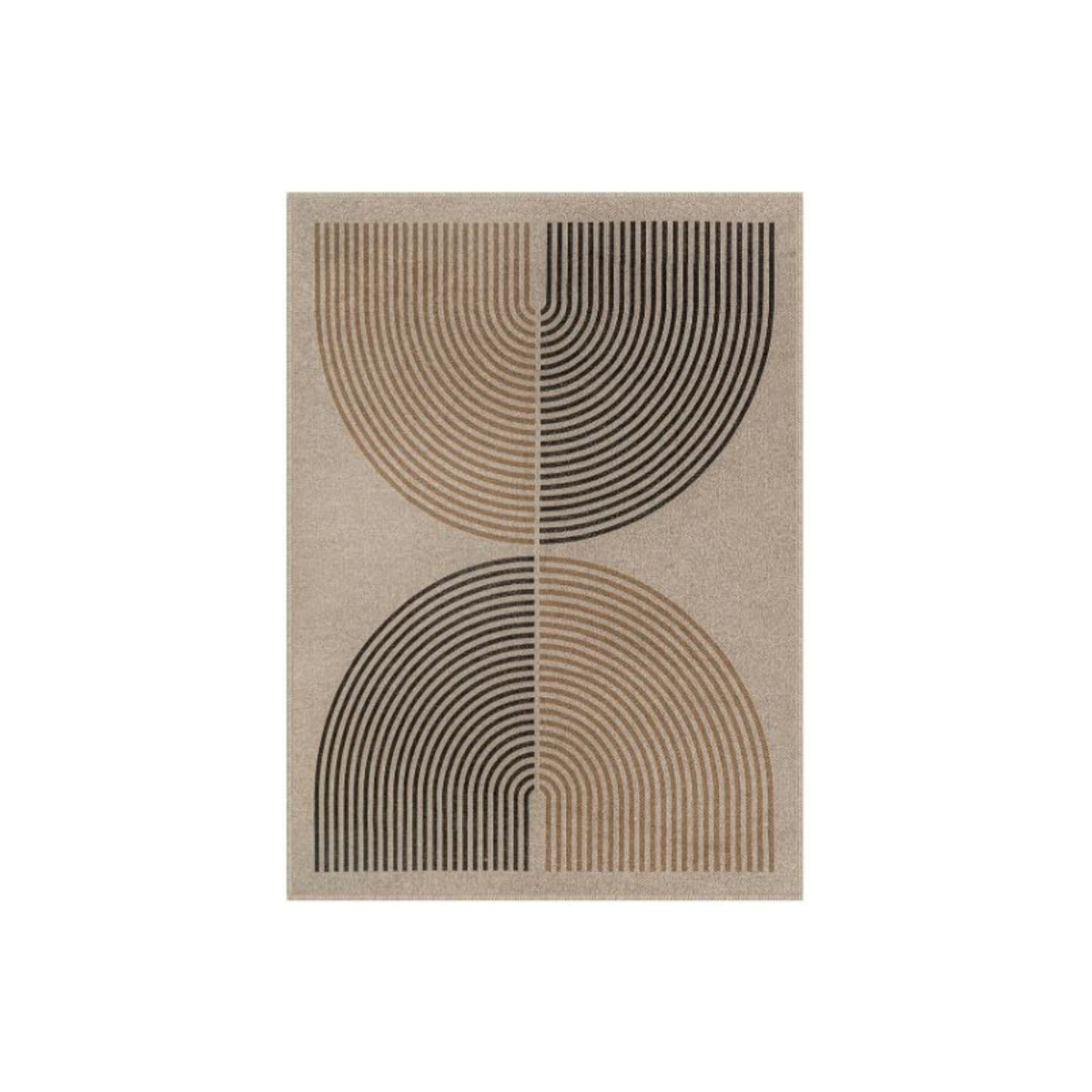 RAINBOW JUTE OUTDOOR RUG, BLACK 9X12