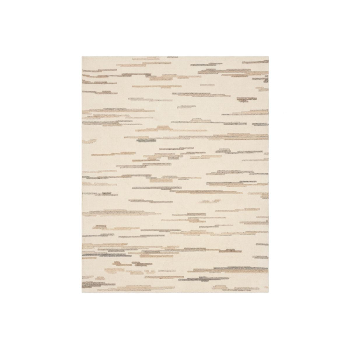 IVORY BEIGE STRIPED RUG 9'X12'