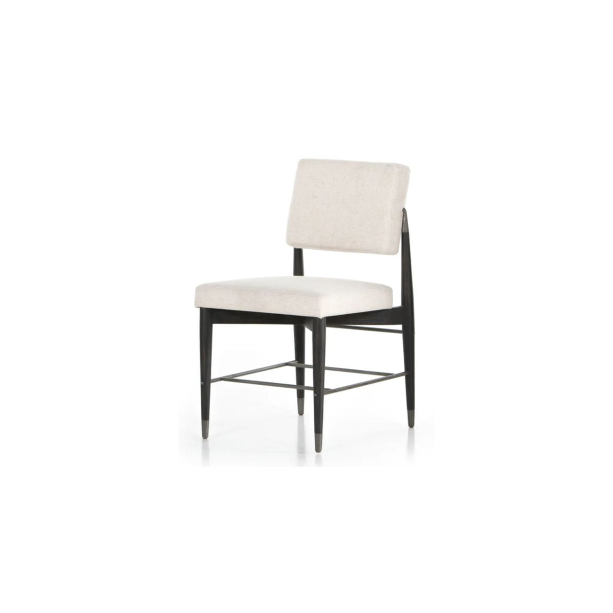 6-PIECE BLACK &amp; WHITE UPHOLSTERED SIDE CHAIR