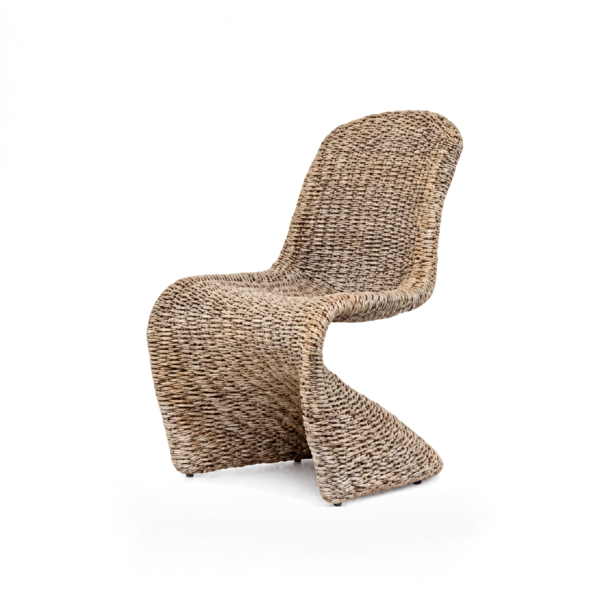 DINING CHAIR, WICKER BROWN SET OF 8