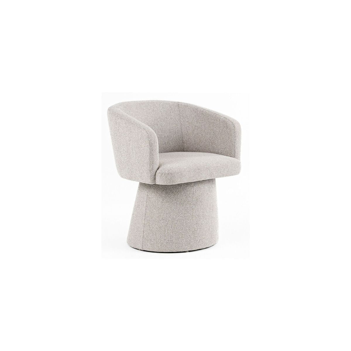 PEDESTAL DINING CHAIR, L GREY