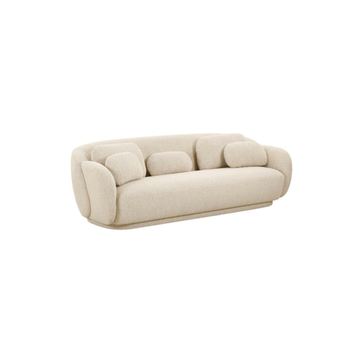 90IN MISTY CREAM BOUCLE SOFA