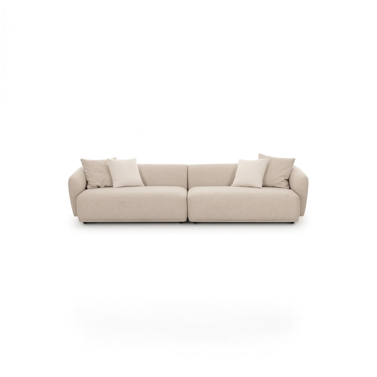 CREAM BOUCLE 4-SEATER SOFA