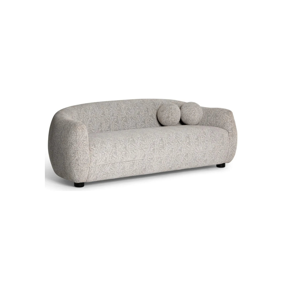 80IN BLACK WHITE FABRIC SOFA