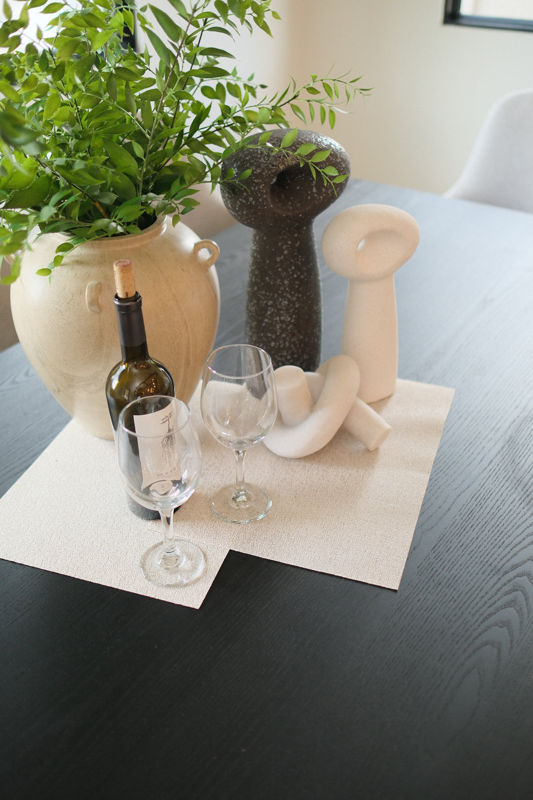 90"L BLACK ASH DINING TABLE