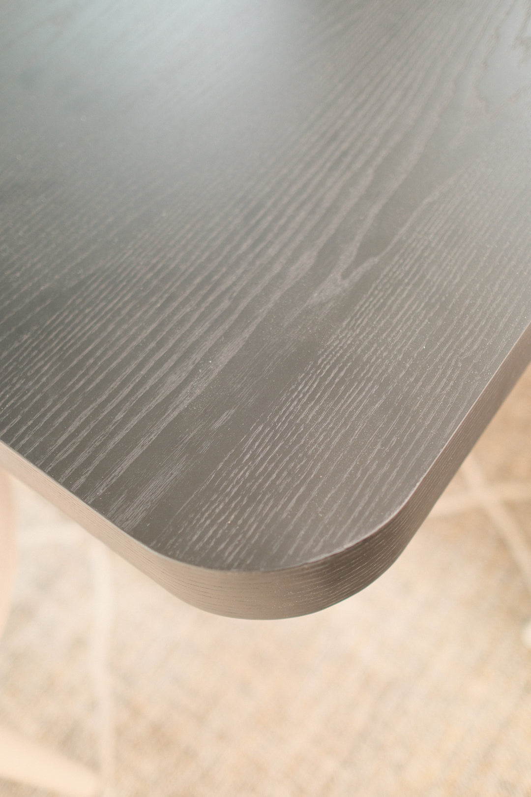 90"L BLACK ASH DINING TABLE