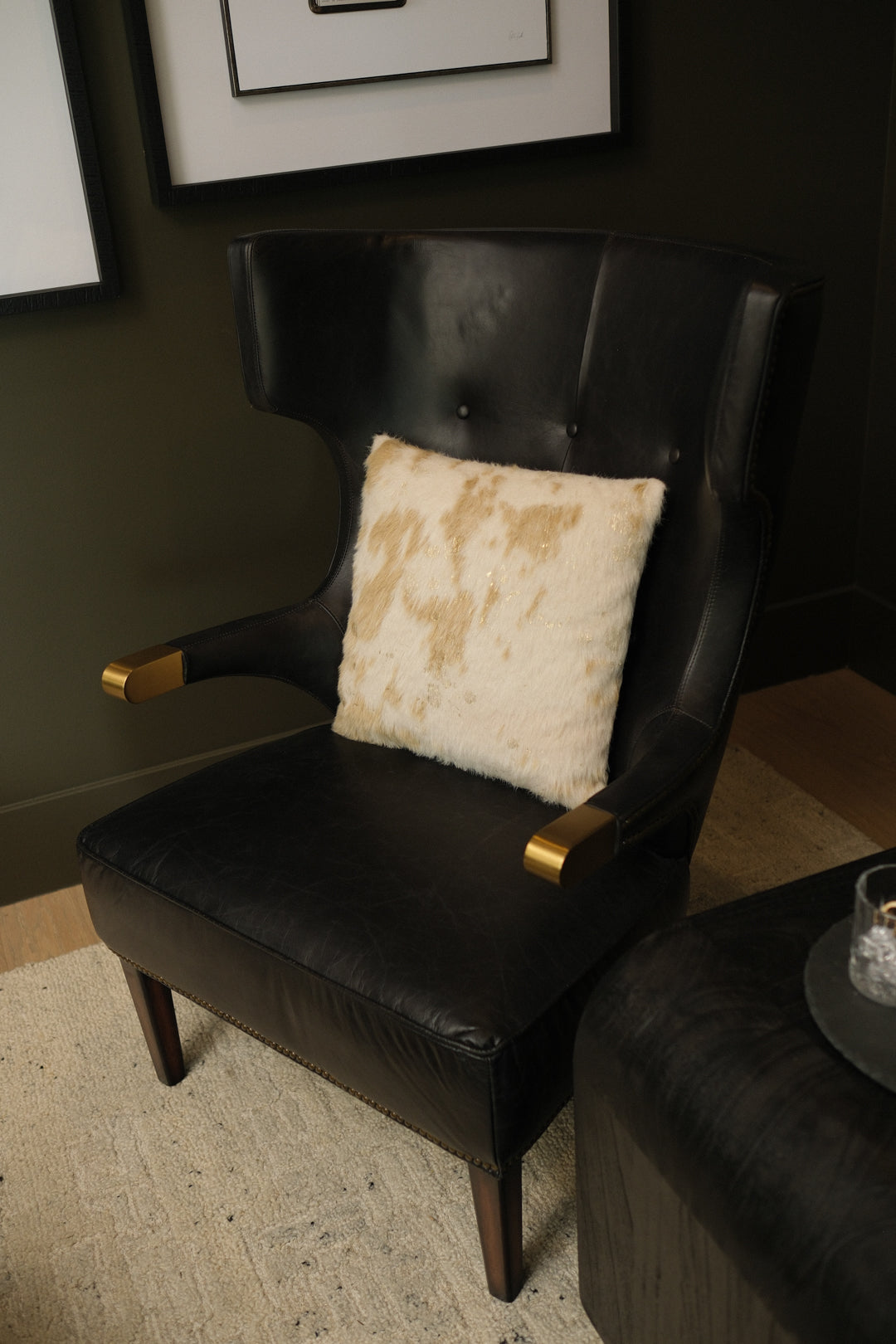 BLACK LEATHER HERACLES CHAIR A