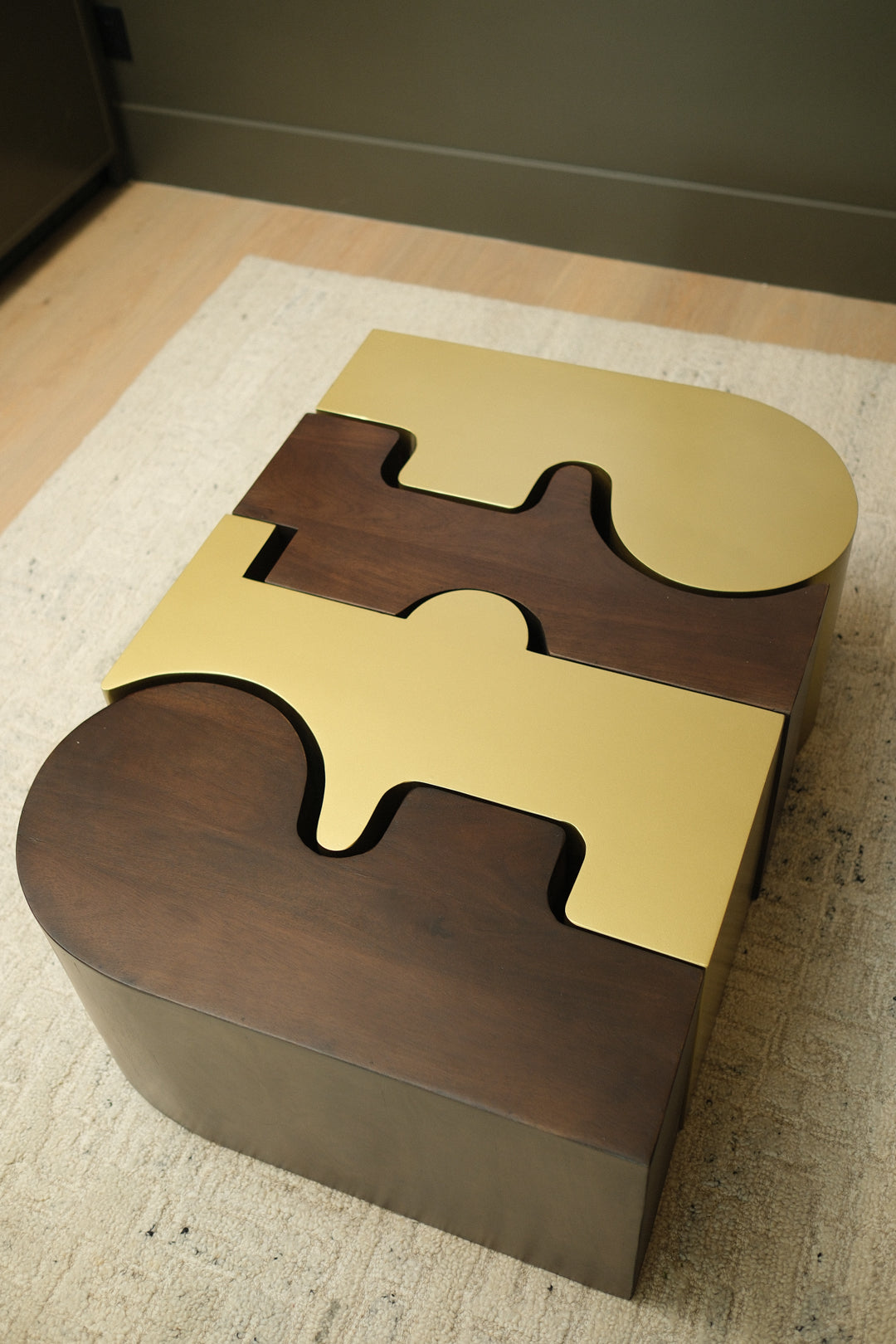 40"L JIGSAW COFFEE TABLE