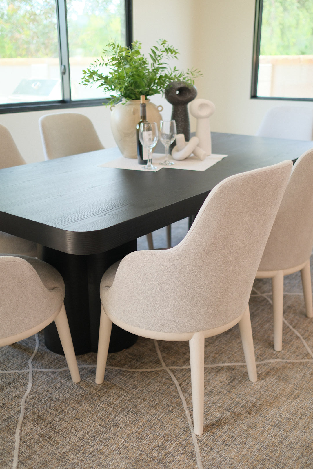GREY DINING ARMCHAIR SET OF 8