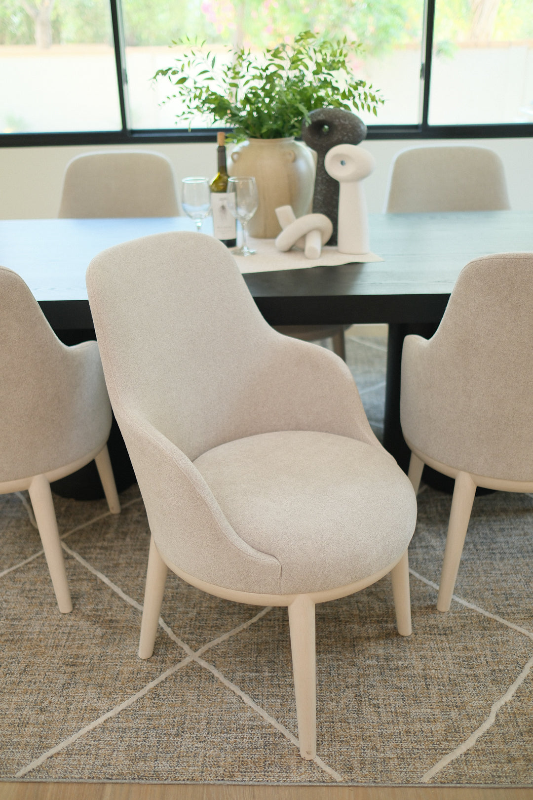 GREY DINING ARMCHAIR SET OF 8