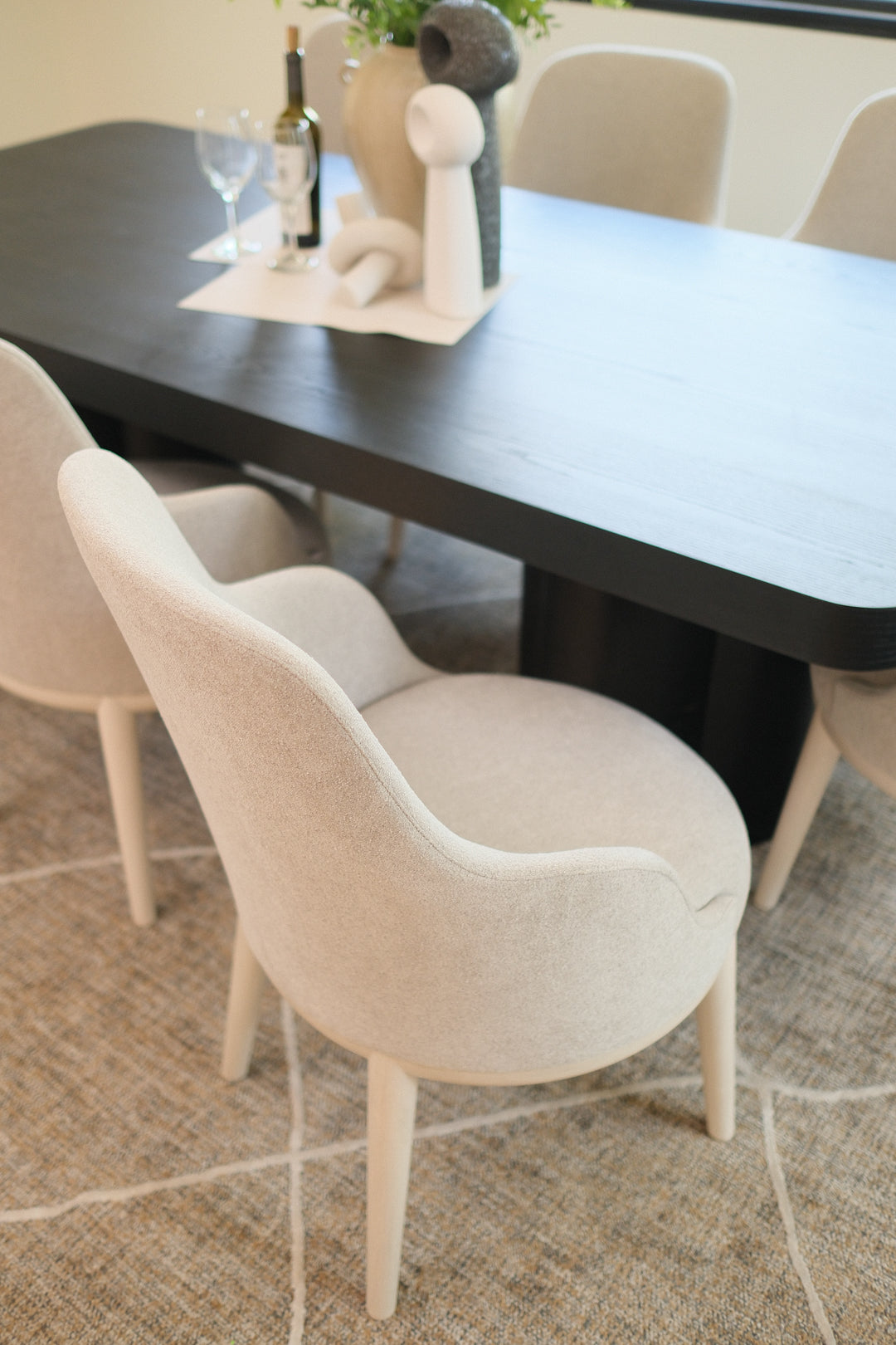 GREY DINING ARMCHAIR SET OF 8