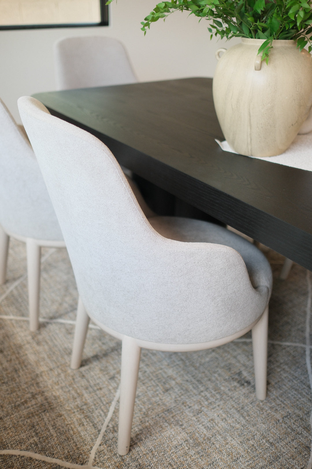 GREY DINING ARMCHAIR SET OF 8