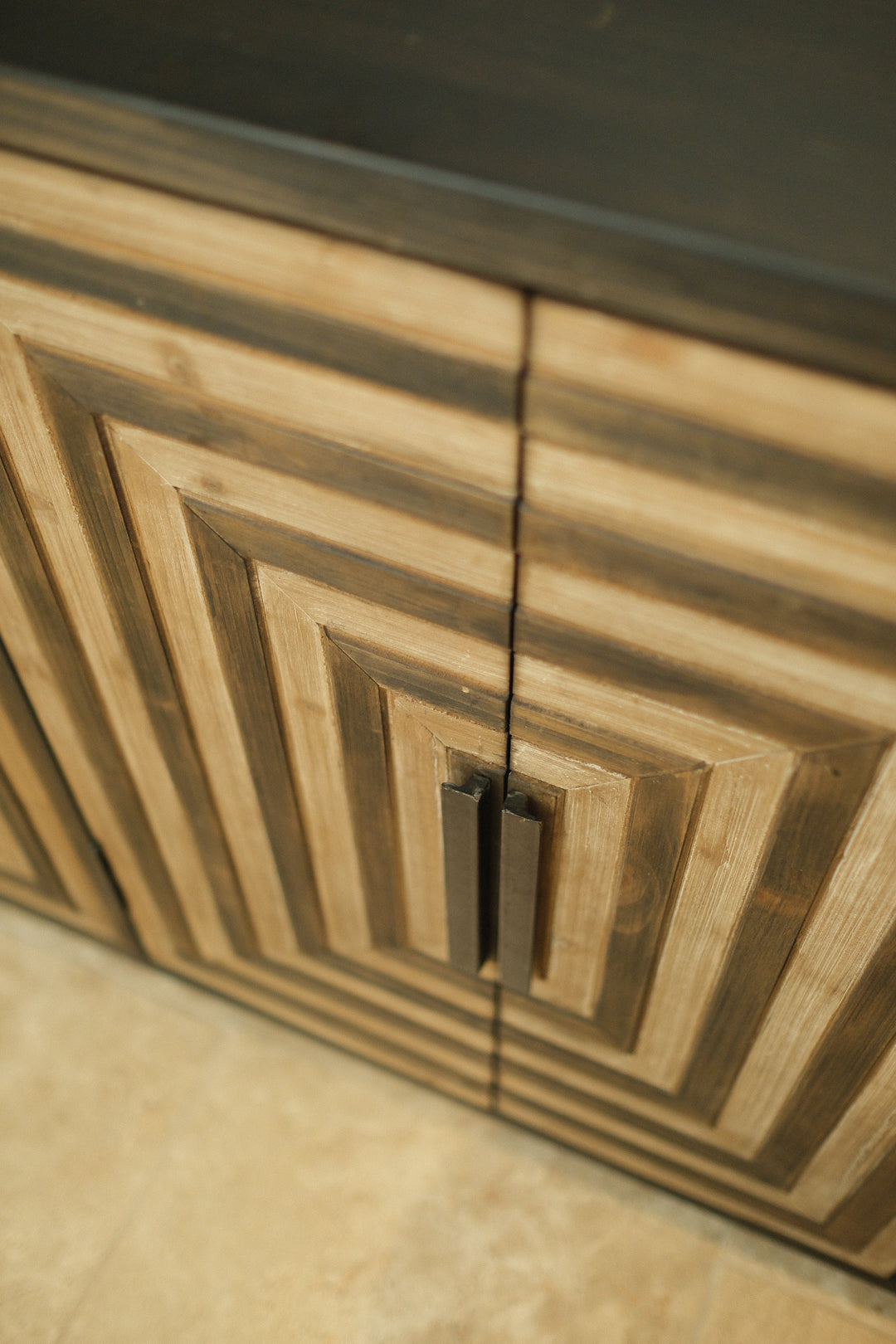 48.5"L GEOMETRIC PARQUET CABINET