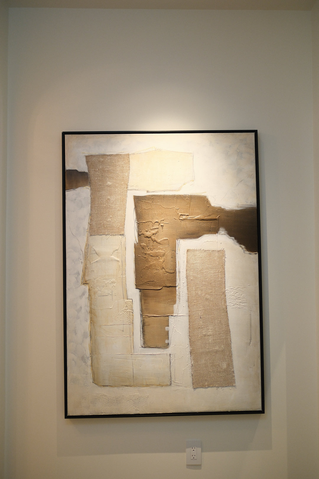 ABSTRACT CHOCO BROWN WALL ART 41X59