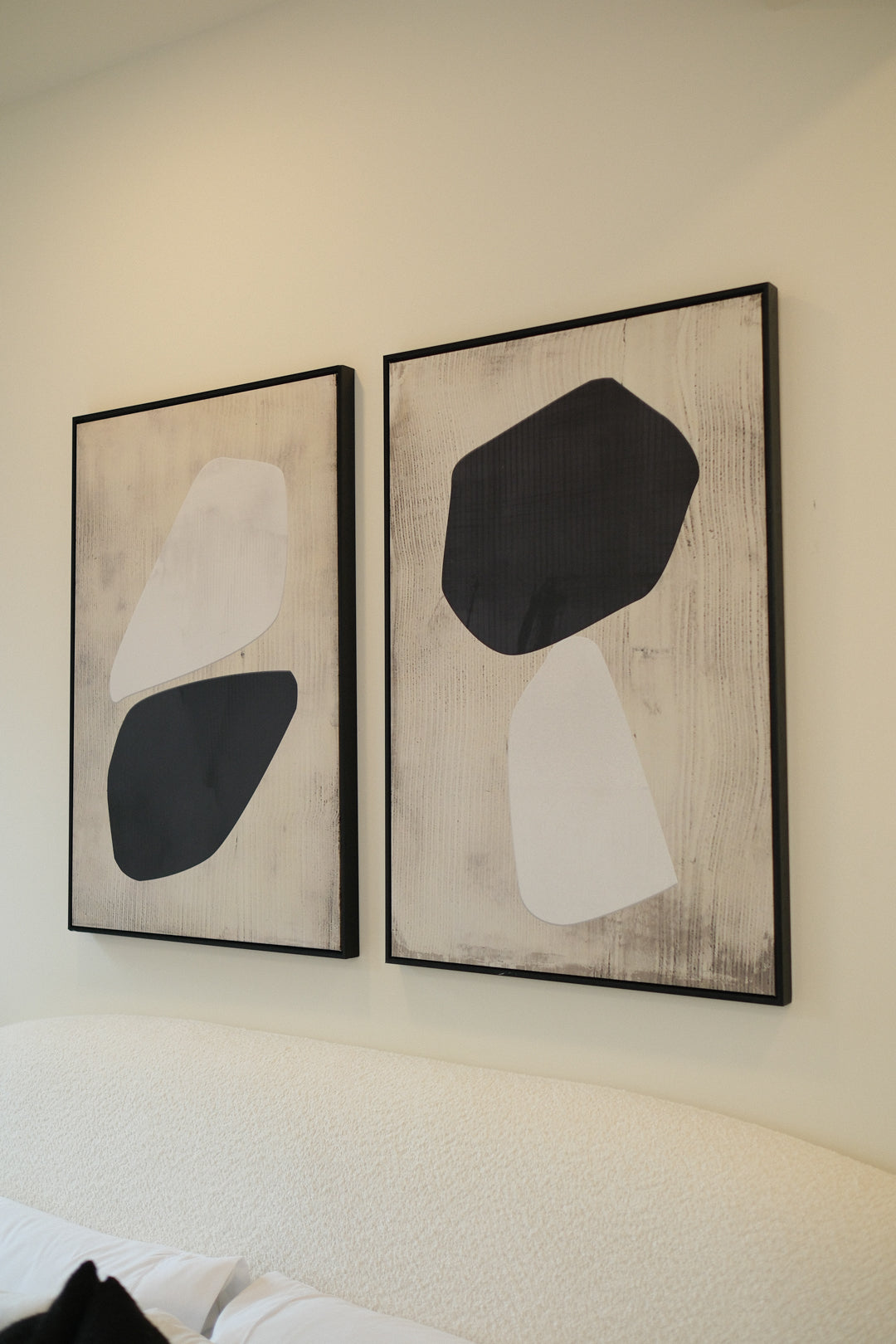 DUOTONE POLYGON ABSTRACT ART 24X36 WL