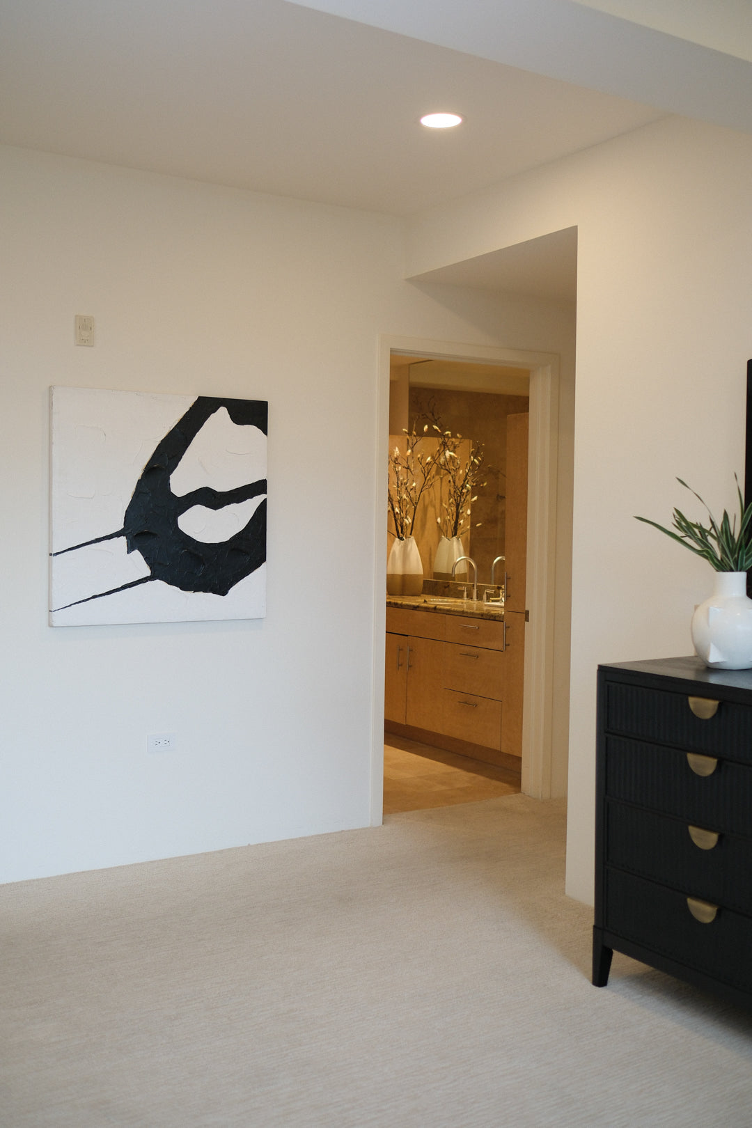 MINIMALISM BLACK &amp; WHITE ART 36X36