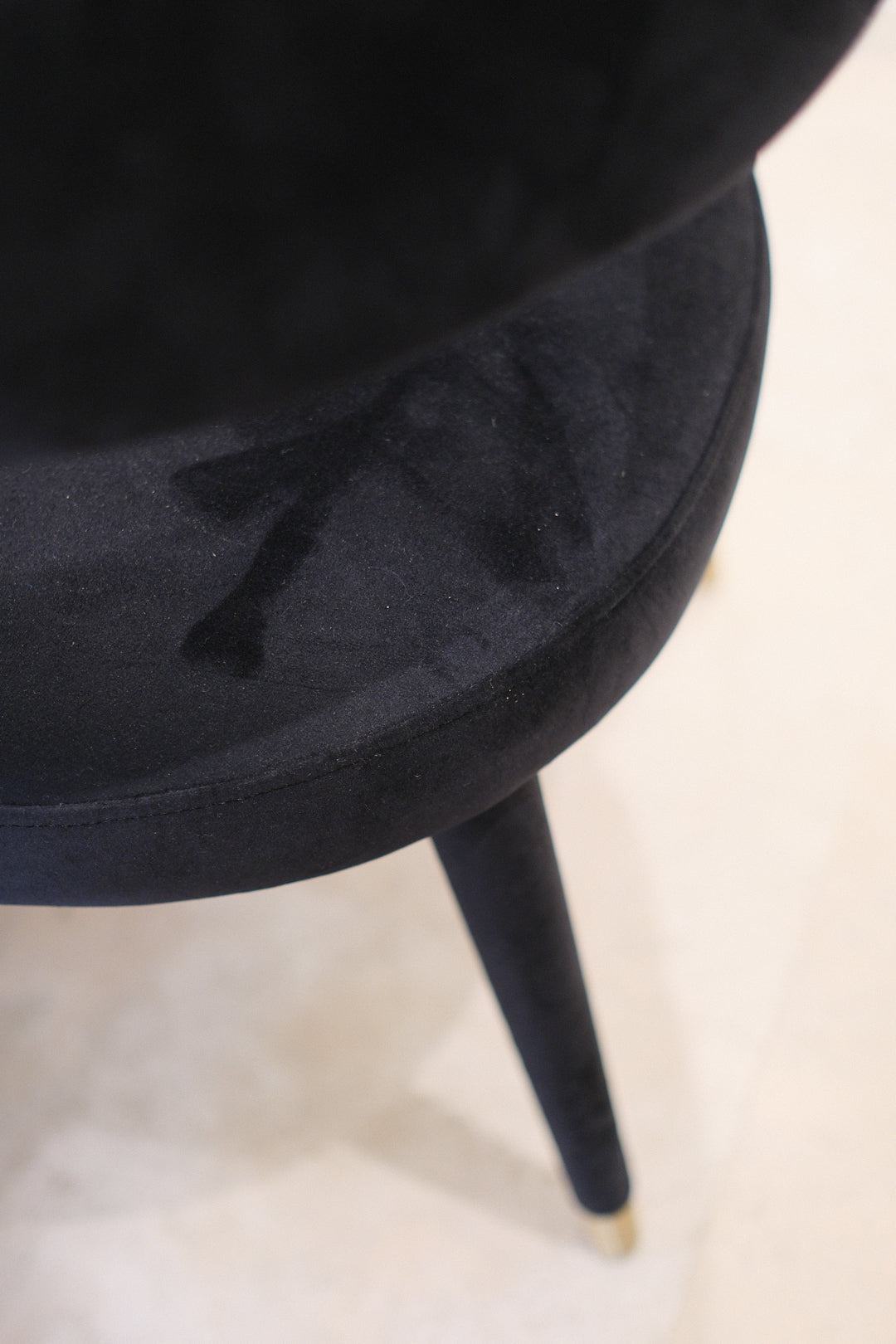 BLACK VELVET DINING CHAIR SET OF 6