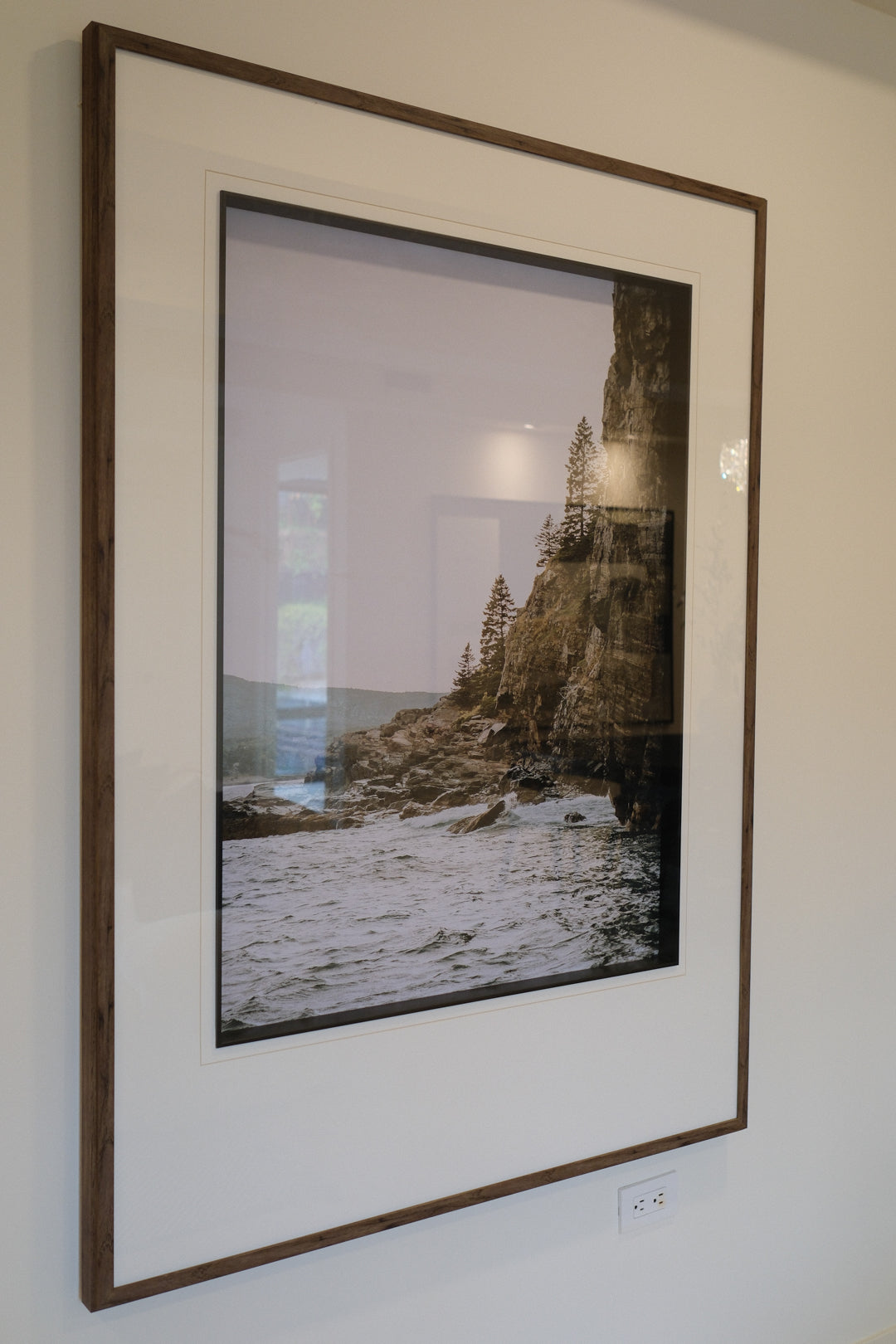 MAINE COSTLINE FRAMED PRINT ART 42X57