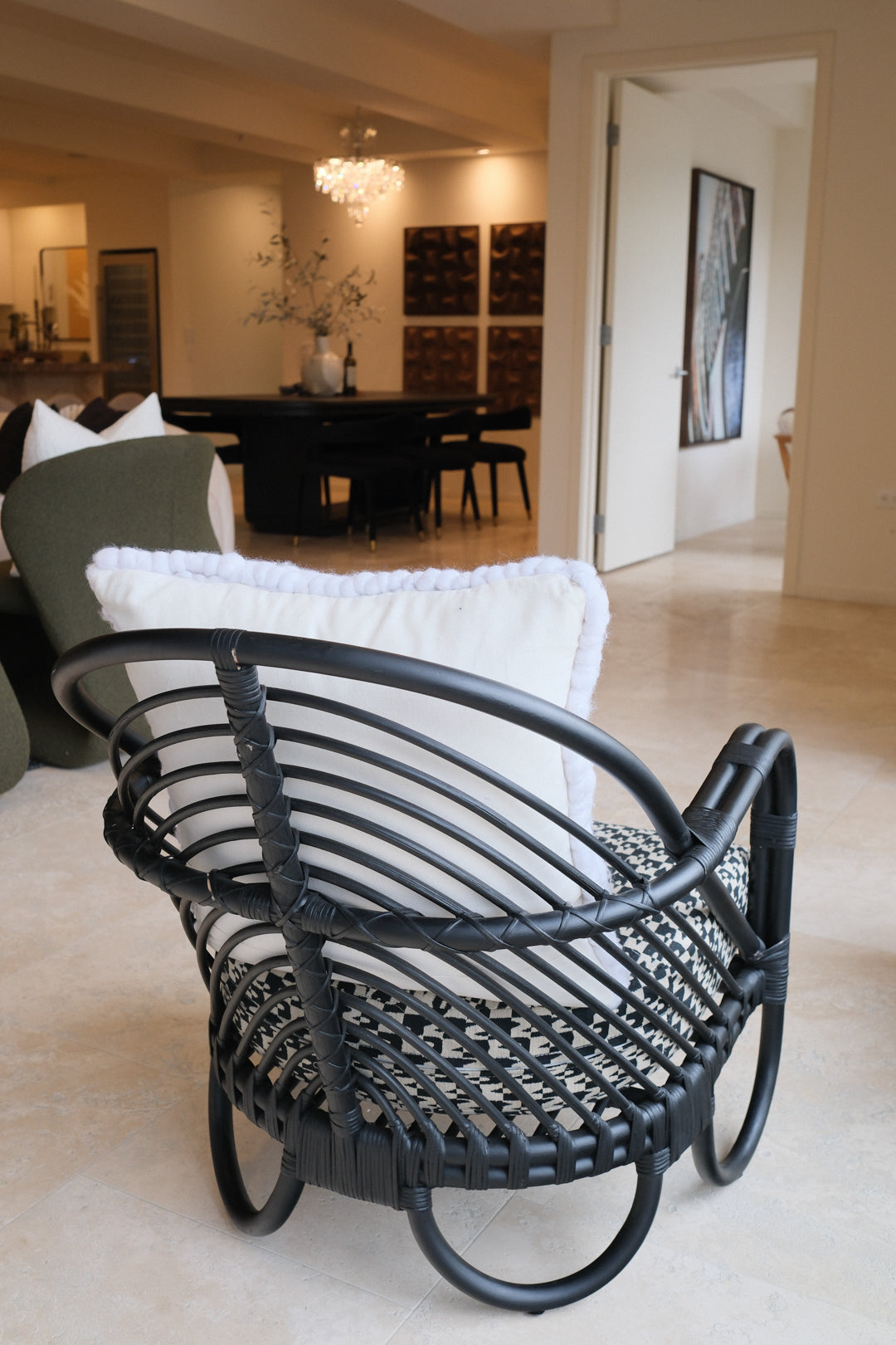 EBONY RATTAN CHAIR B