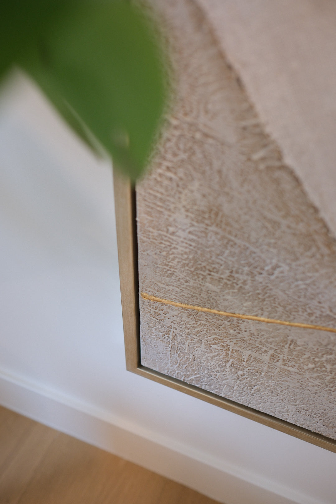BROWN GOLD HANDPAINTED CANVAS 41X61 M