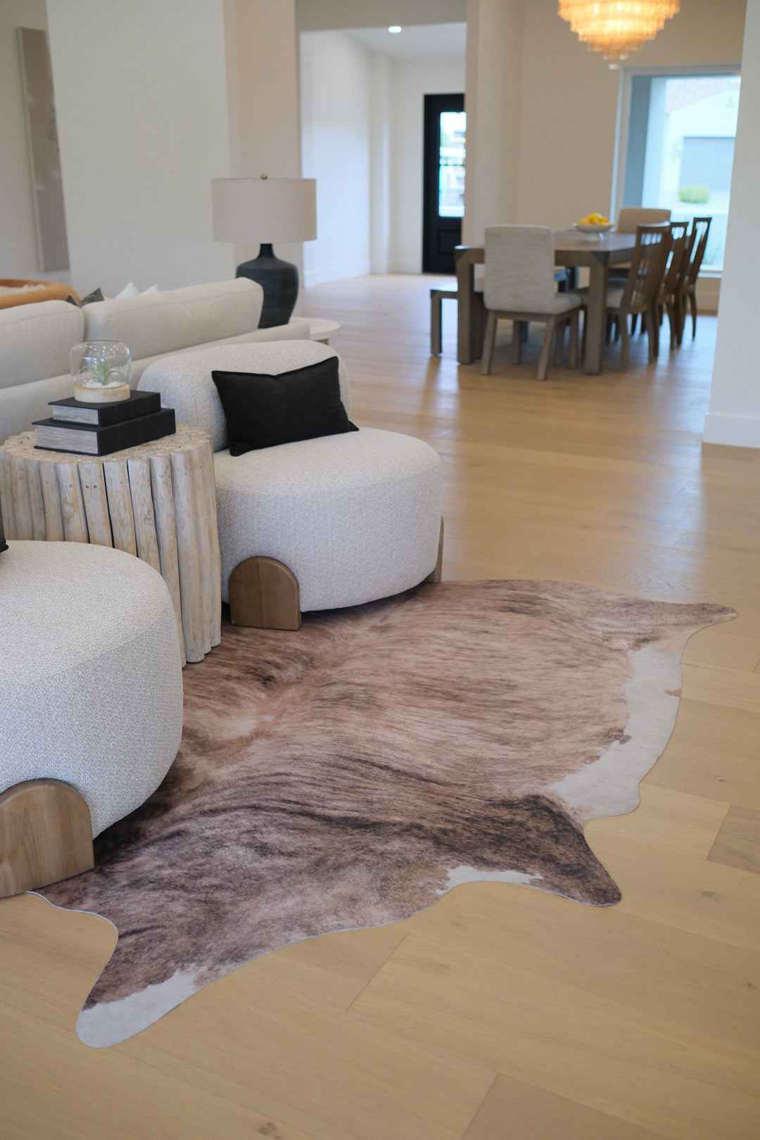 BROWN COWHIDE RUG 6'5" x 7'11"