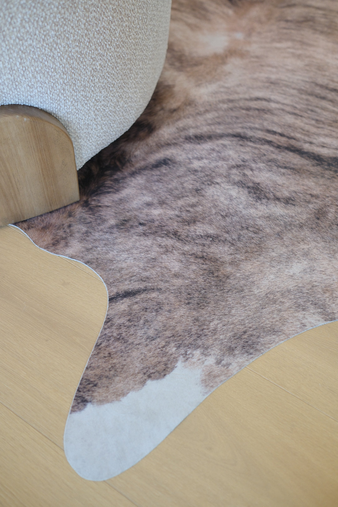 BROWN COWHIDE RUG 6'5" x 7'11"