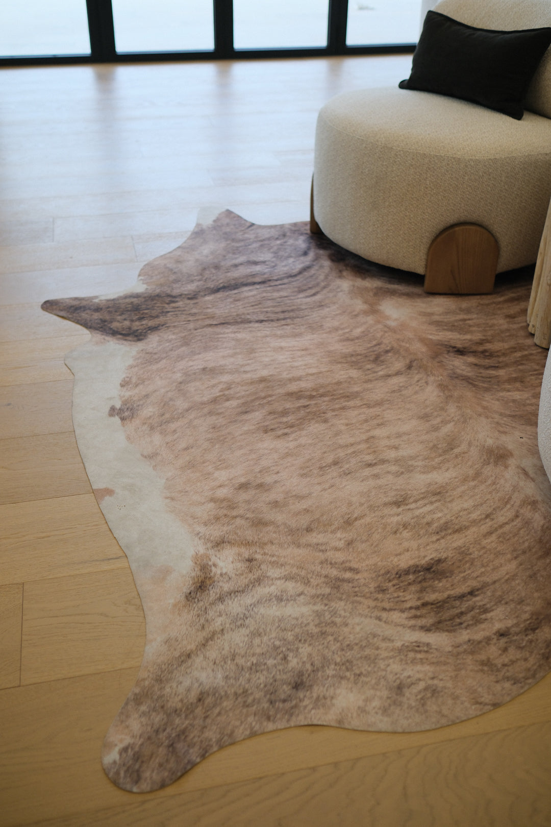 BROWN COWHIDE RUG 6'5" x 7'11"
