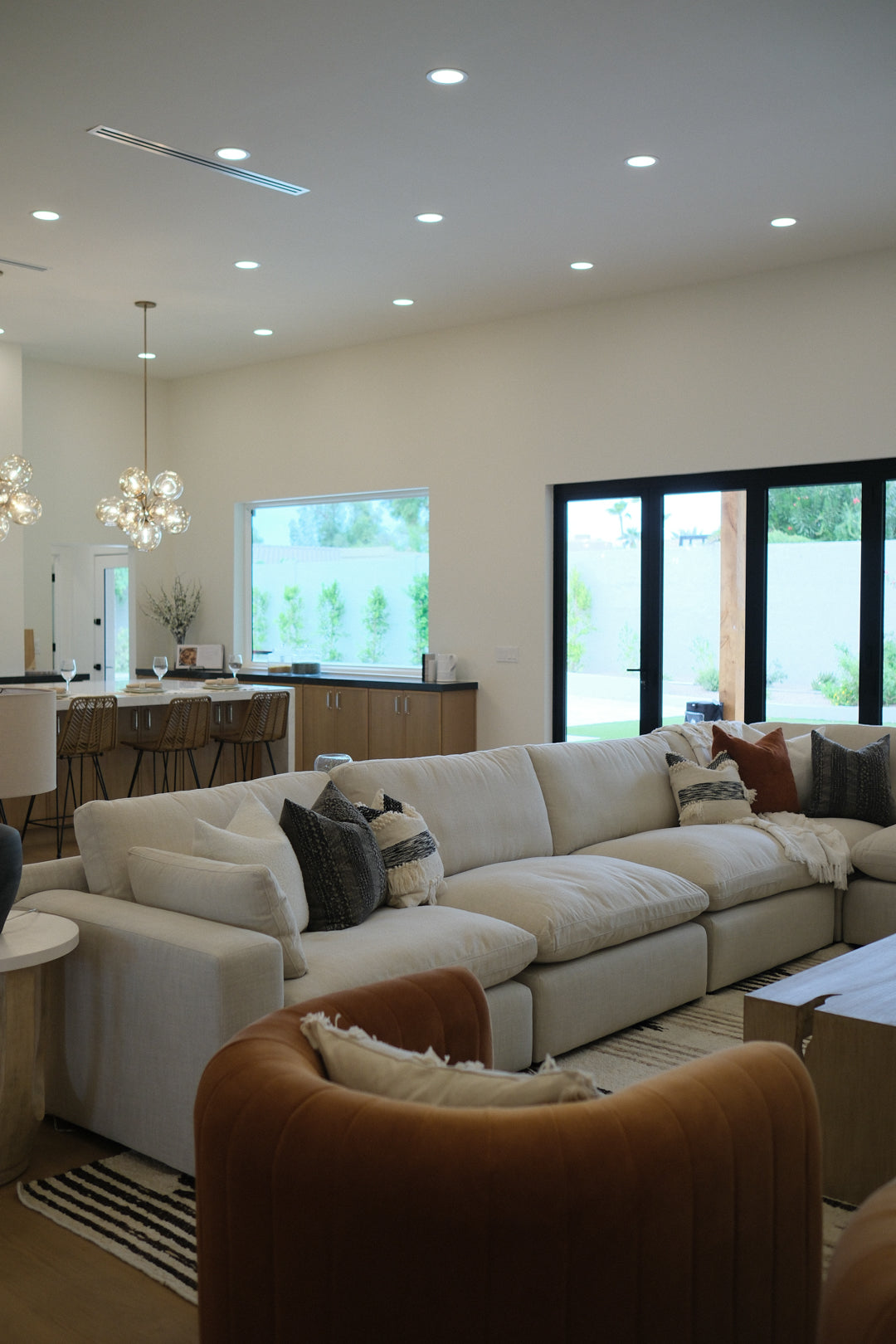 6-PIECE BEIGE SECTIONAL SOFA