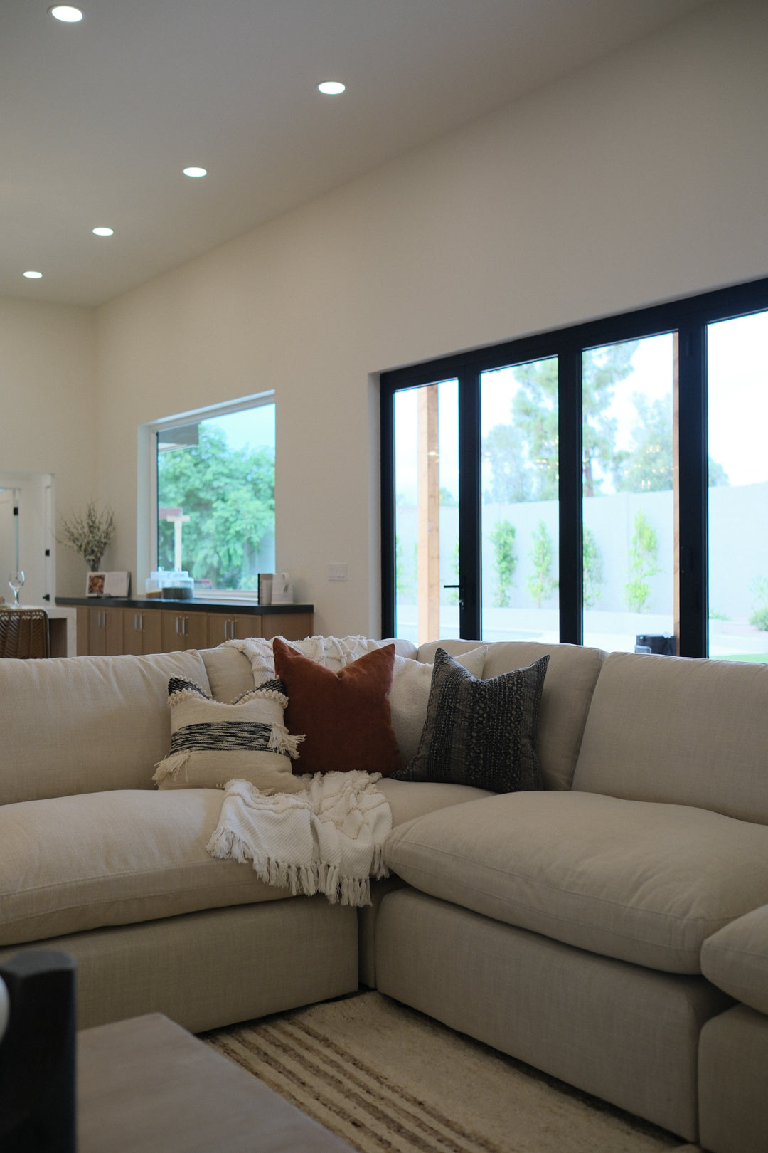 6-PIECE BEIGE SECTIONAL SOFA