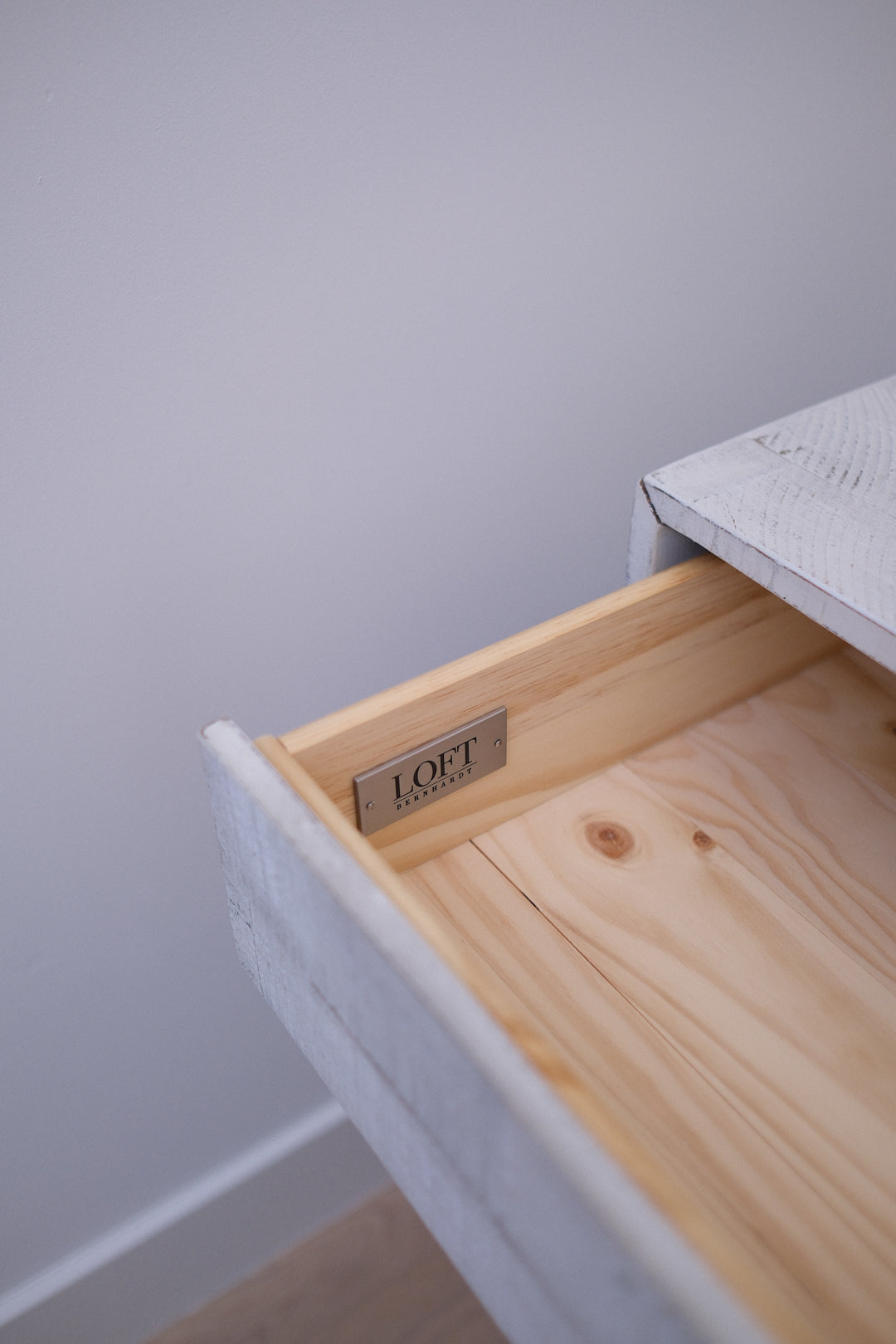 32"L BRUSHED WHITE NIGHTSTAND A