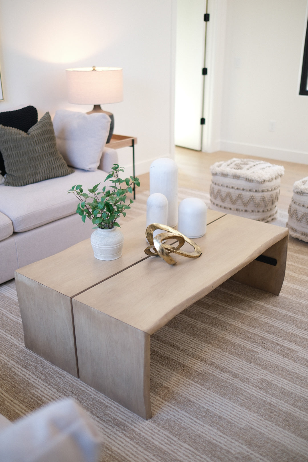 48"L ALL WOOD COFFEE TABLE