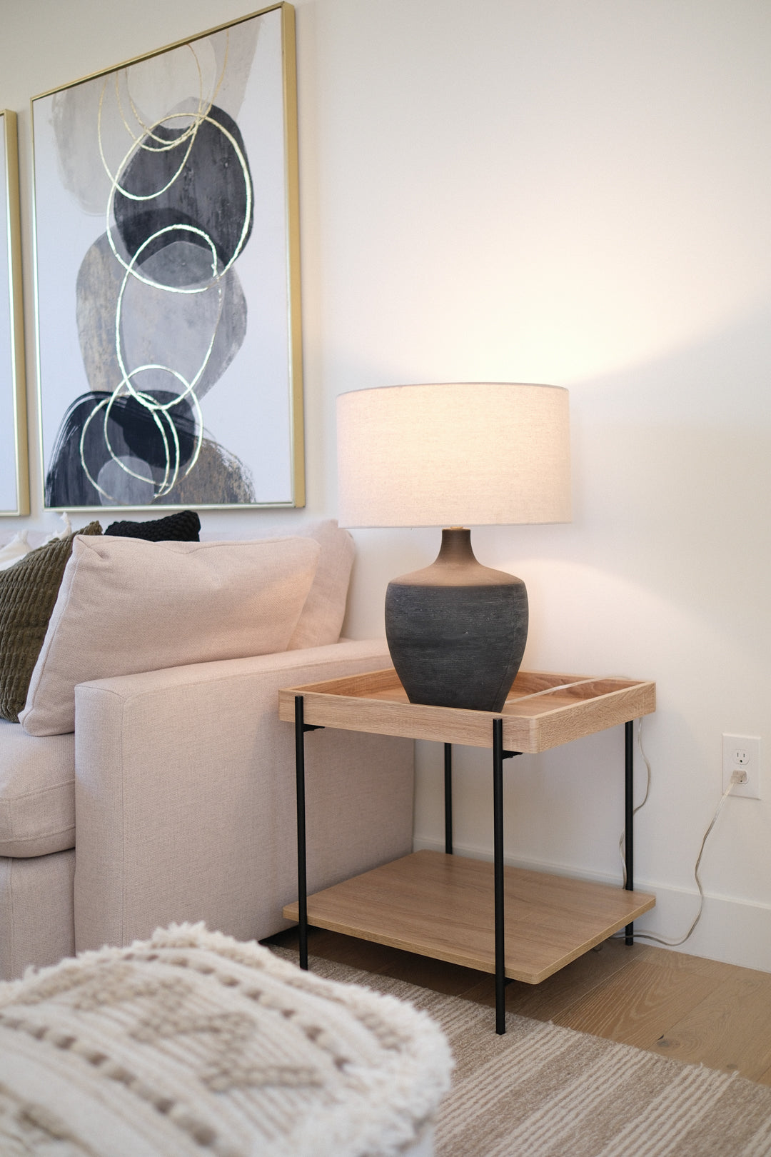 23"L 2-TIER END TABLE